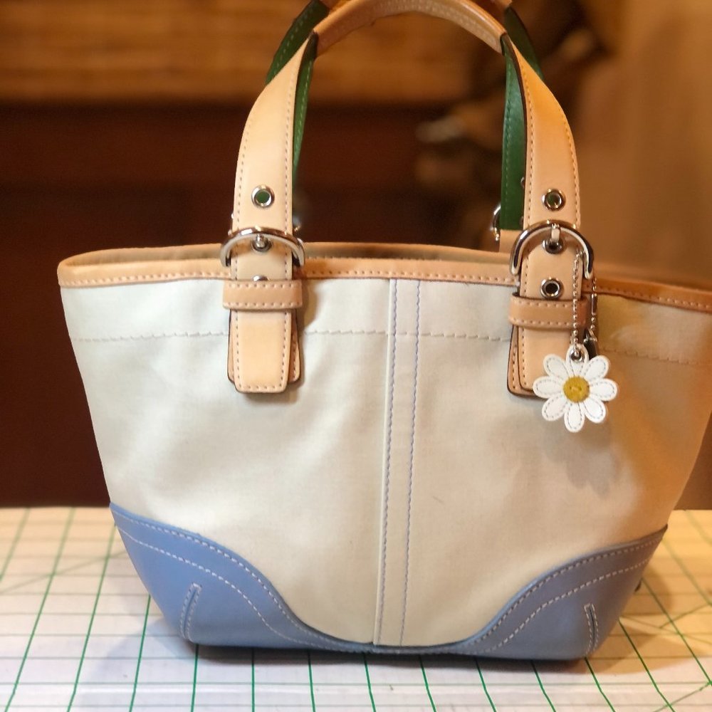 Coach Canvas and Leather Hand Bag